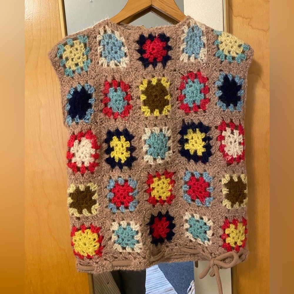 Howard Wolf Wool Granny Square Vest
